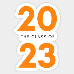 Class Of 2023. Simple Typography Black 2023 Class Of/ Graduation Design. Sticker